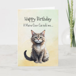 A Maine Coon Cat Personality Birthday Fun Animal Kaart