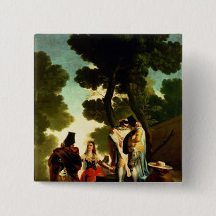 A Maja and Gallants, 1777 Vierkante Button 5,1 Cm