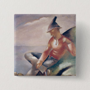 A Man Vierkante Button 5,1 Cm