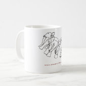 A MANGÉ la tasse noire de logo (Devant gauche)