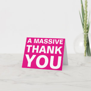A Massive Thank You Note Card Bedankkaart