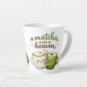 A Matcha Made in Heaven Cute Funny Pun Latte Mok (Rechterhoek)