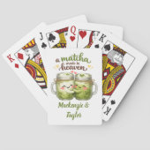 A Matcha Made in Heaven Cute Funny Pun Pokerkaarten (Achterkant)