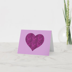 A-MAZE HEART (MAGENTA) KAART