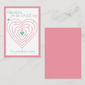 A-Maze-ing Valentijnsdag | Klas Doolhof Valentijnk Notitiekaartje (Voorkant / Achterkant)