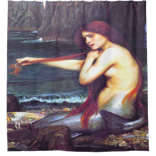A Mermaid John William Waterhouse Douchegordijn (Voorkant)