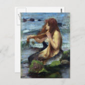A Mermaid (studie) Briefkaart (Voorkant / Achterkant)