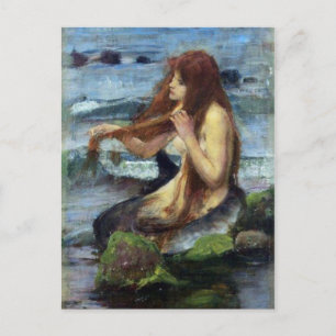 A Mermaid (studie) Briefkaart