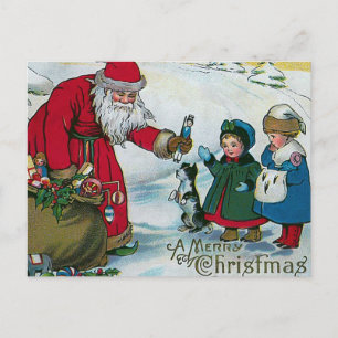"A Merry Christmas" Vintage Feestdagenkaart