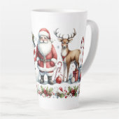 A Merry Gathering of Christmas Cheer Latte Mok (Rechterhoek)