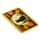 A Merry Halloween Black Cat Broom Magneet (Rechterzijde)
