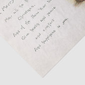 A Merry Kerstgedicht Dog en Fireplace Tissuepapier (Detail)