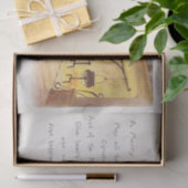 A Merry Kerstgedicht Dog en Fireplace Tissuepapier (Geschenk)