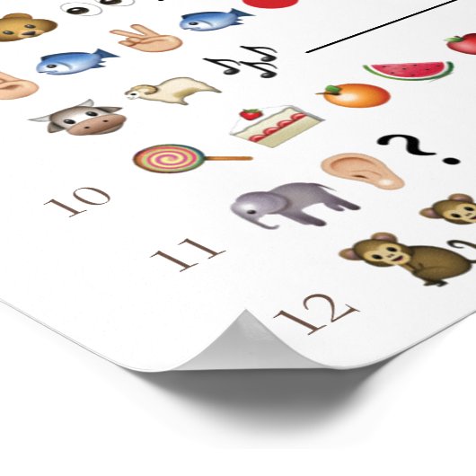 A Merry Little Baby Shower Baby Shower Game Poster (Hoek)