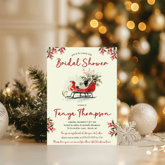 A Merry Little Bridal Shower, Christmas Sleigh Kaart