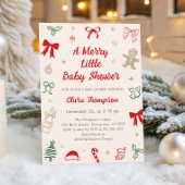 A Merry Little Christmas Baby Shower Kaart