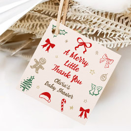 A Merry Little Thank You Christmas Baby Shower Bedankjes Labels