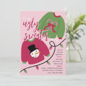 A Merry Ugly Sweater Holiday Party Invitation (Debout devant)