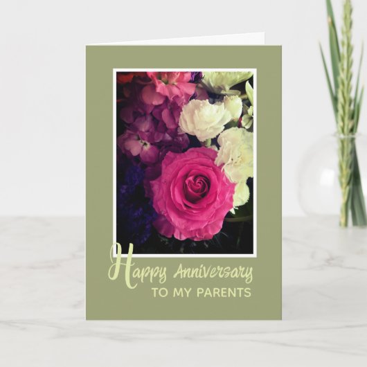À Mes Parents ! Belle Carte Anniversaire Heureuse (Devant)