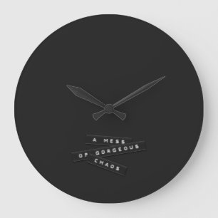 A Mess Of Gorgeous Chaos EmBELED Labels Clock Grote Klok
