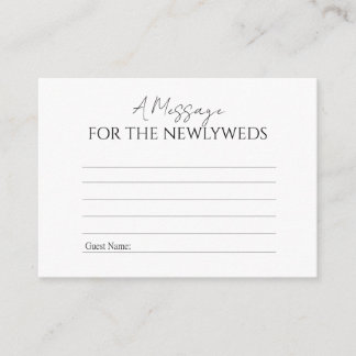 A Message for the Newlyweds Advice Card Advieskaart