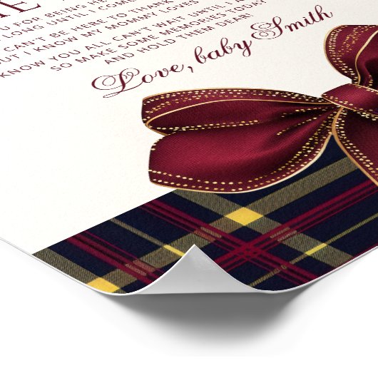 A message from the bump Teddy Bear Red Bow Poster (Hoek)