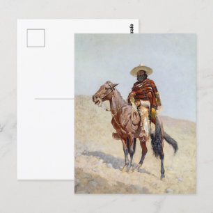 A Mexican Vaquero (1890) van Frederic Remington Briefkaart