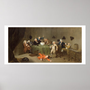 A Midnight Modern Conversation, c.1732 (olie op bl Poster