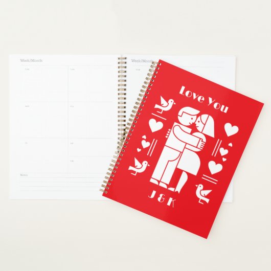 A modern Bauhaus personalized Valentine’s Day (Devant avec enveloppe)