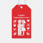 A modern Bauhaus-style Valentine’s Day Cadeaulabel (Achterkant)