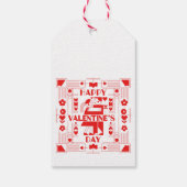 A modern Bauhaus-style Valentine’s Day Cadeaulabel (Achterkant)