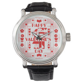 A modern Bauhaus Valentine’s Day Horloge