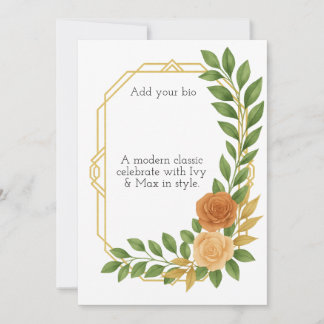 A modern classic for your big day. kaart