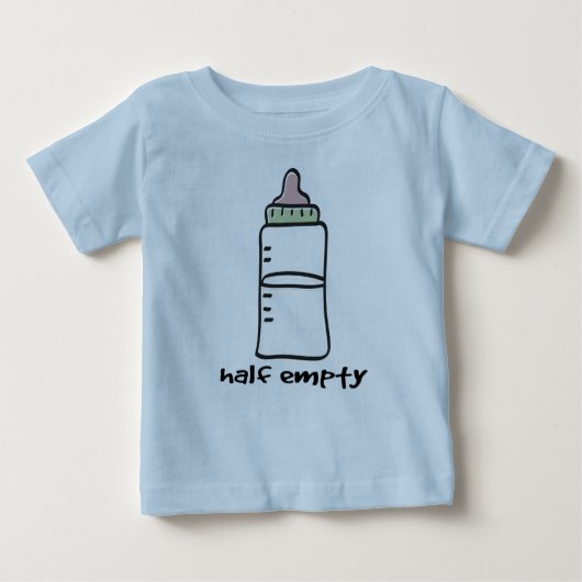 À moitié vide - un T-shirt drôle de bébé (Devant)
