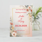 A moment of love, a wedding invitation (Debout devant)