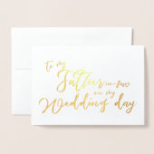 À mon beau-père sur ma carte d'achat du jour de ma (Devant avec enveloppe)