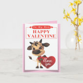 À mon Boo, HEUREUSE VALENTINE | Carte de vœux (Fleur jaune)