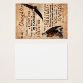 À Mon Don Fille, Papa Et Fille, Aigle Aigle (Devant & derrière)