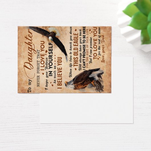 À Mon Don Fille, Papa Et Fille, Aigle Aigle (Bureau)