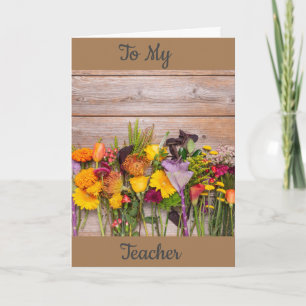 À MON **ENSEIGNANT** À LA CARTE DE REMERCIEMENT