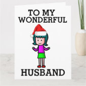 À MON ÉPOUX FORMIDABLE CARTE DE NOËL (Devant)