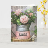 À MON EXTRAORDINAIRE **BOSS** CARTE D'ANNIVERSAIRE (Fleur jaune)