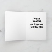 À MON EXTRAORDINAIRE **SOEUR DOUCE** CARTE D'ANNIV (Intérieur)