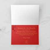 À mon Fils et sa carte de voeux de Noël de famille (Intérieur)