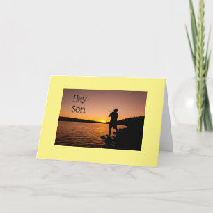 À MON "FILS" LE PÊCHEUR SUR **ANNIVERSAIRE** CARTE