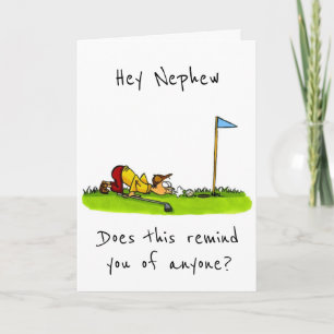 À MON *GOLFING NEPHEW* SUR VOTRE CARTE D'ANNIVERSA