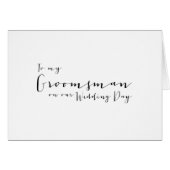 À mon Groomsman mon jour du mariage (Devant Horizontal)