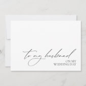 "À mon mari le jour de mon mariage" Carte de messa (Devant)