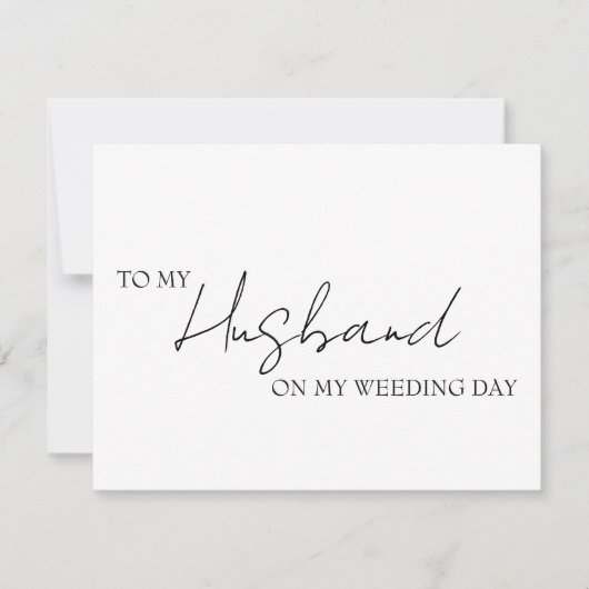 À mon mari sur notre carte du jour de mariage, à m (Devant)