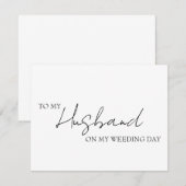 À mon mari sur notre carte du jour de mariage, à m (Devant / Derrière)